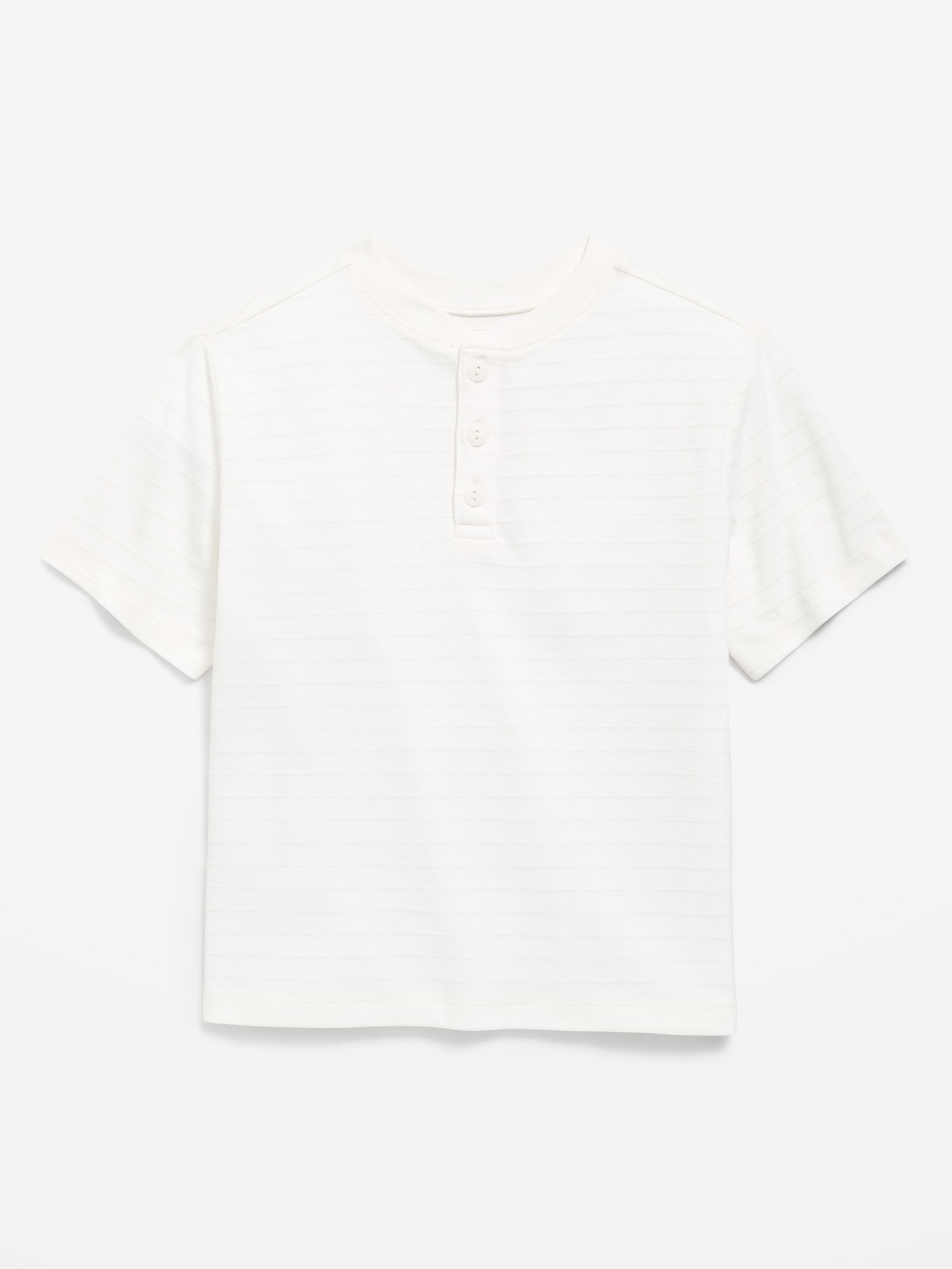 Short-Sleeve Textured Striped Henley T-Shirt for Toddler Boys