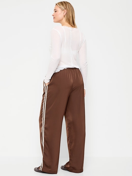 Image number 7 showing, High-Waisted Satin Track Pants