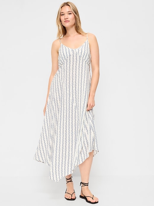 Image number 7 showing, Fit & Flare Tie-Back Asymmetrical Midi Dress