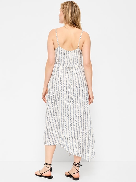 Image number 8 showing, Fit & Flare Tie-Back Asymmetrical Midi Dress