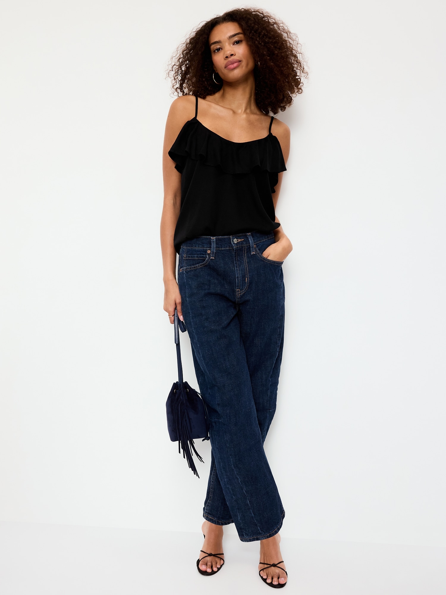 Ruffle-Front Tank Top