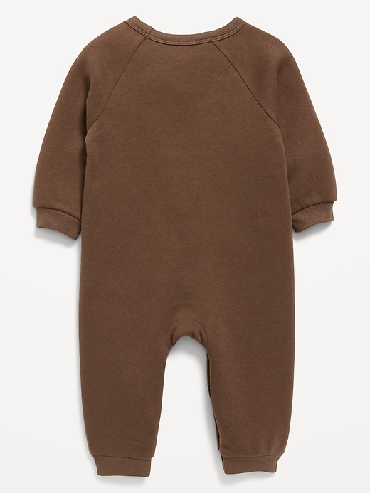 Image number 3 showing, Printed Long-Sleeve Fleece One-Piece for Baby