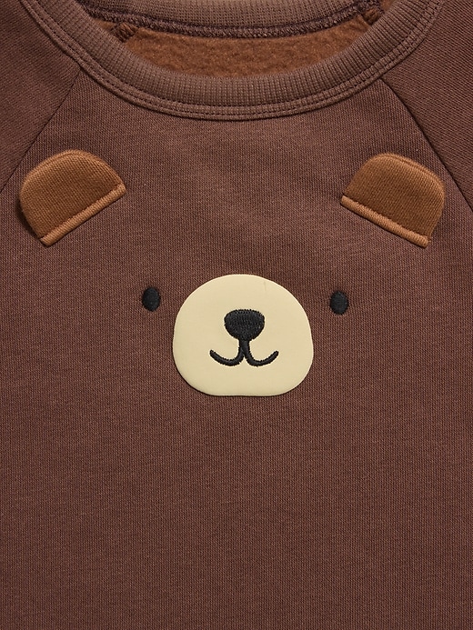 Image number 4 showing, Printed Long-Sleeve Fleece One-Piece for Baby