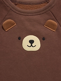 Image number 4 showing, Printed Long-Sleeve Fleece One-Piece for Baby