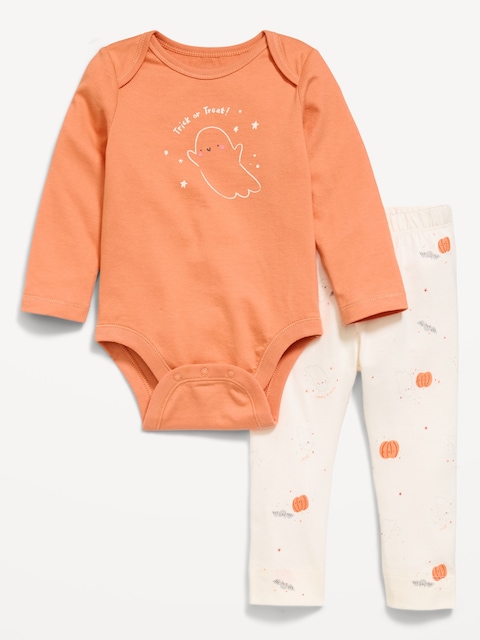 Long-Sleeve Bodysuit and Leggings Set for Baby
