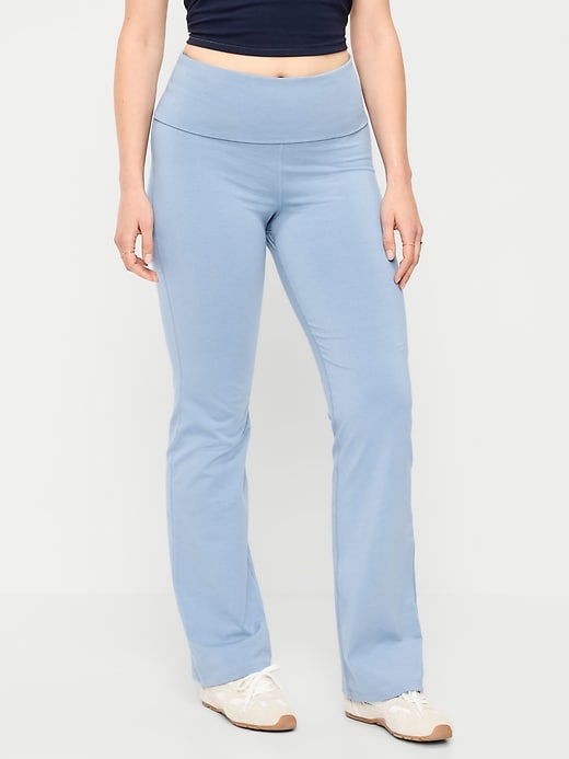 Image number 2 showing, High-Waisted PowerChill Fold-Over Bootcut Leggings