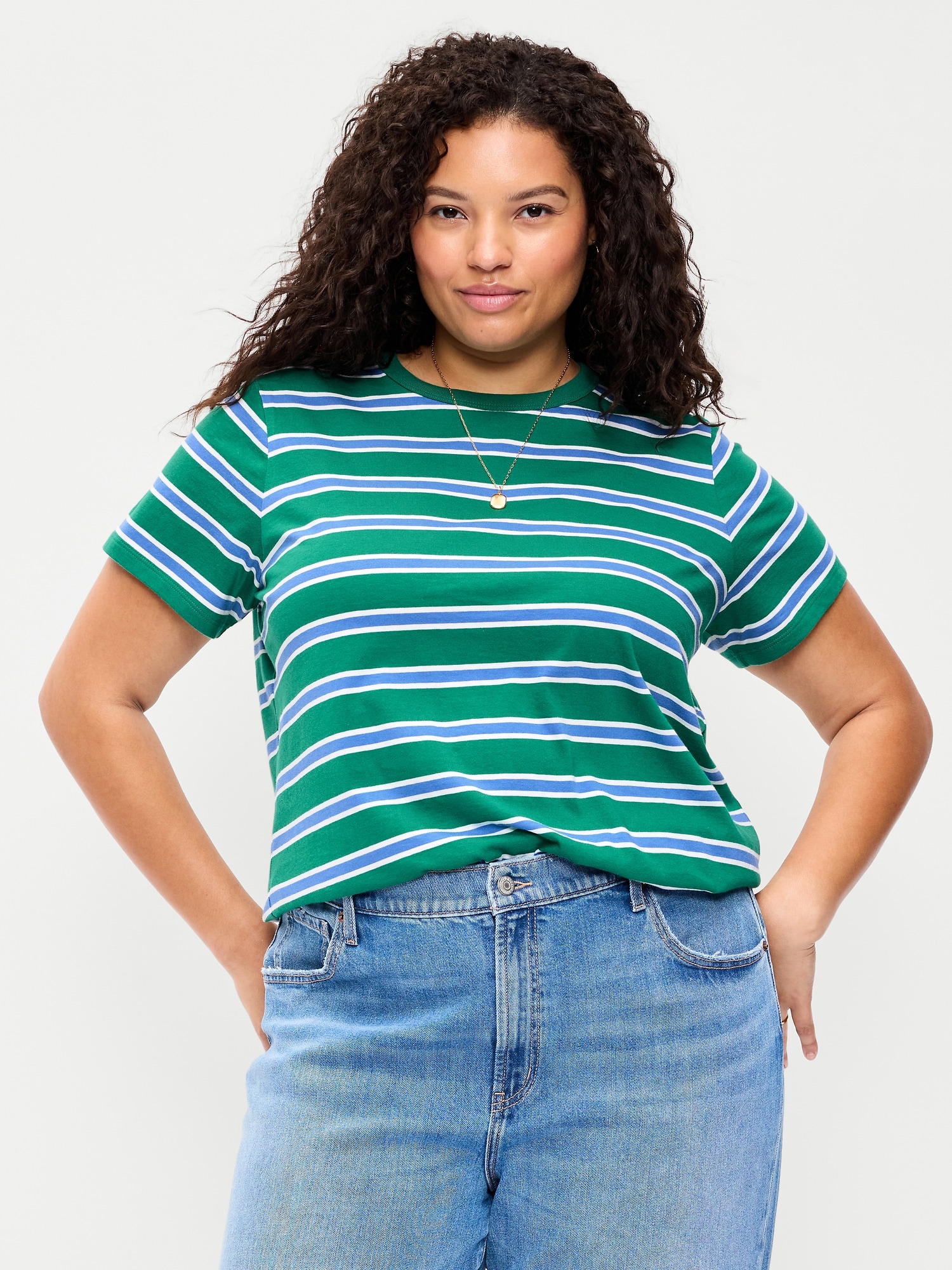 EveryWear Crew-Neck Striped T-Shirt