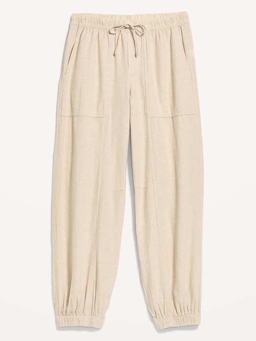 Image number 2 showing, Mid-Rise Linen-Blend Utility Pants