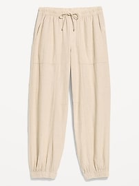 Image number 2 showing, Mid-Rise Linen-Blend Utility Pants