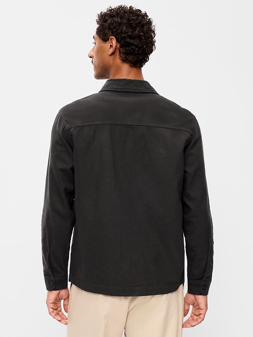 Linen-Blend Chore Jacket | Old Navy