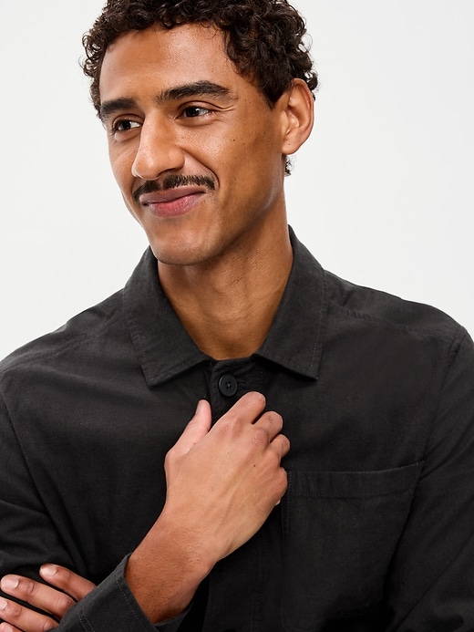 Linen-Blend Chore Jacket | Old Navy