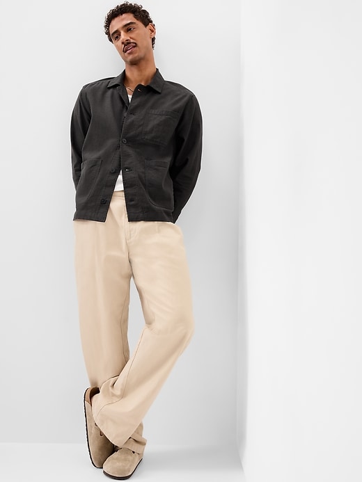 Image number 3 showing, Linen-Blend Chore Jacket