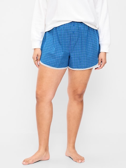 Image number 8 showing, Classic Poplin Boxer Pajama Shorts