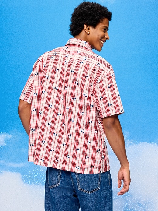 Image number 2 showing, Old Navy x Disney Mickey Mouse Loose Fit Plaid Shirt for Men