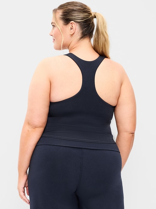 Image number 8 showing, Medium Support PowerSoft High-Neck Racerback Sports Bra