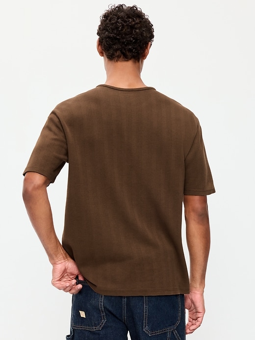 Image number 2 showing, Garment-Dyed Henley Sweater T-Shirt