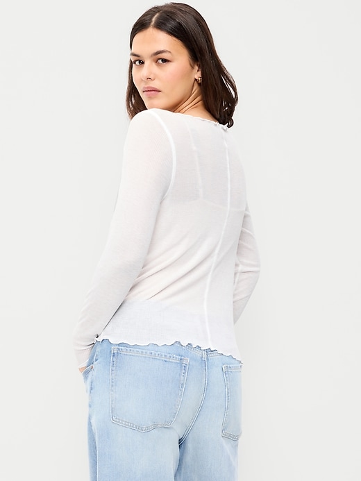 Image number 6 showing, Lettuce-Edge Tissue T-Shirt