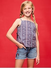 Image number 1 showing, Old Navy x Disney Mickey Mouse Sleeveless Side-Tie Top for Girls