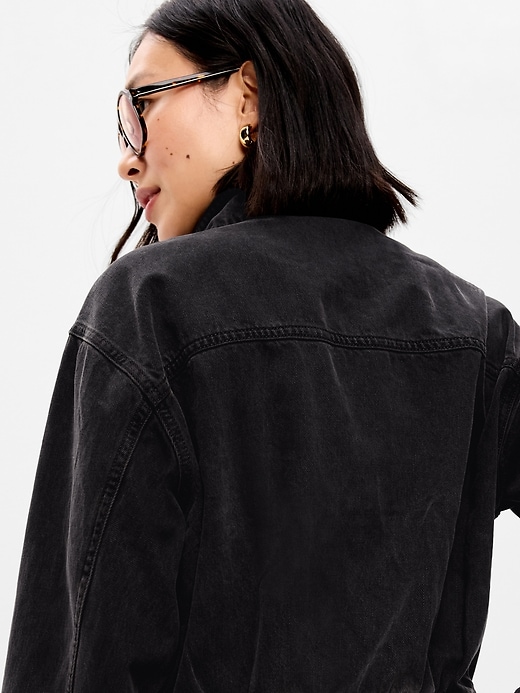Image number 6 showing, Funnel-Neck Denim Jacket