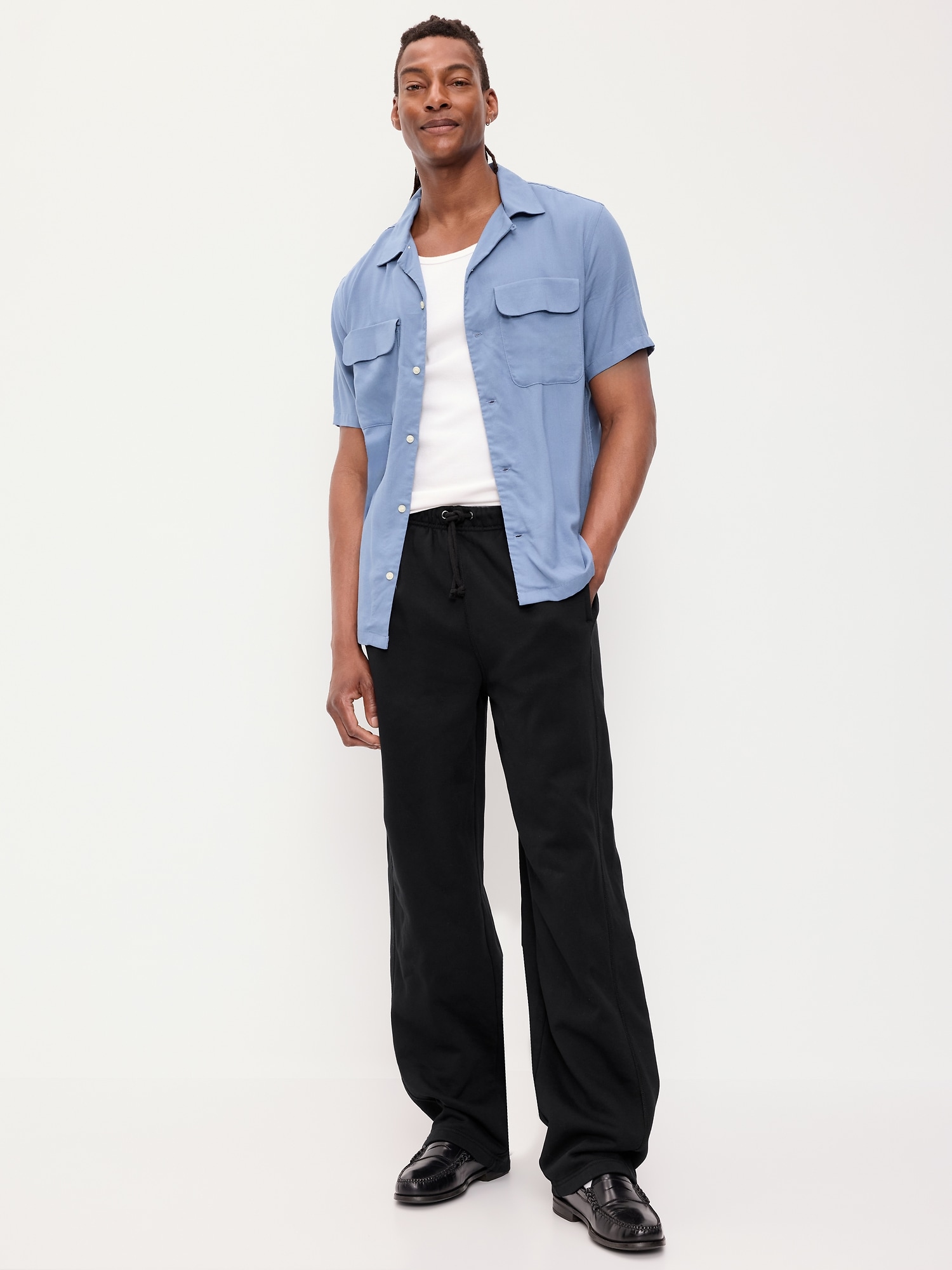 Мужские брюки Old Navy Heavyweight Baggy Sweatpants, цвет: Чёрный
