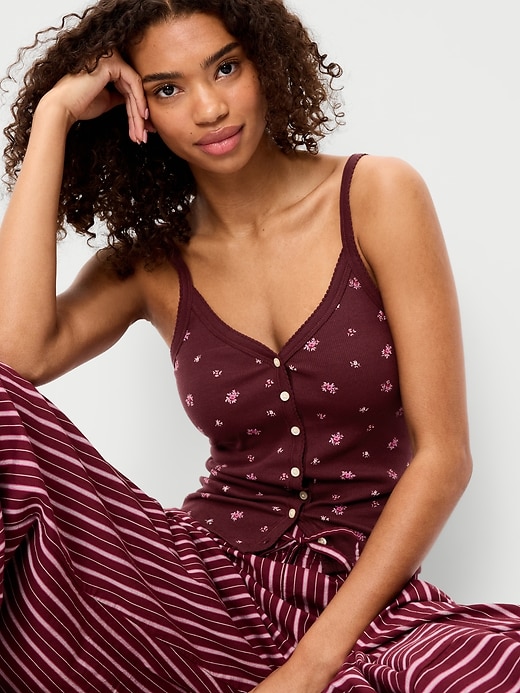 Image number 3 showing, Button-Front Cami Tank Top
