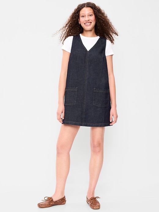 Image number 3 showing, Patch Pocket Denim Mini Dress