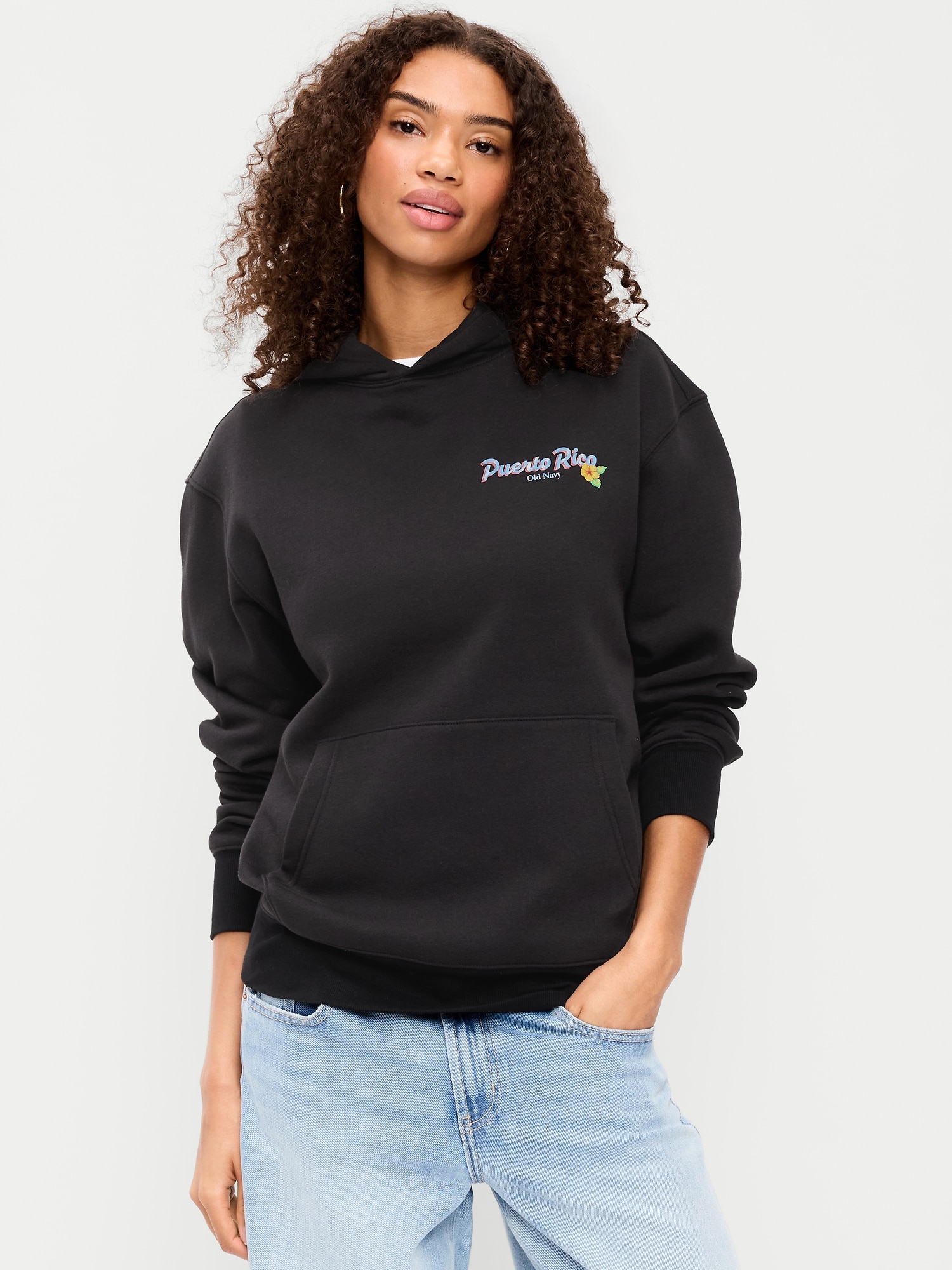 Logo-Graphic Popover Hoodie | Old Navy