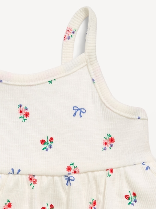 Image number 2 showing, Printed Ribbed Tiered Bodysuit Dress for Baby