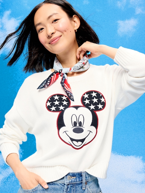 Old Navy x Disney Seaside Cotton Mickey Mouse Graphic Sweater for Women