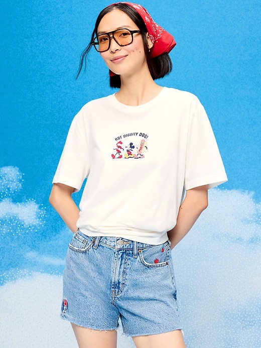 Image number 1 showing, Old Navy x Disney Mickey Mouse Logo-Graphic T-Shirt for Adults