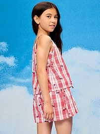 Image number 2 showing, Old Navy x Disney Minnie Mouse Sleeveless Side-Tie Plaid Top for Girls
