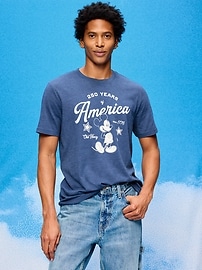 Image number 2 showing, Old Navy x Disney Mickey Mouse Logo-Graphic T-Shirt for Adults