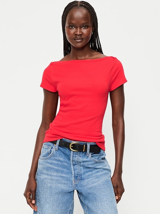 Image number 1 showing, Snug Boatneck T-Shirt