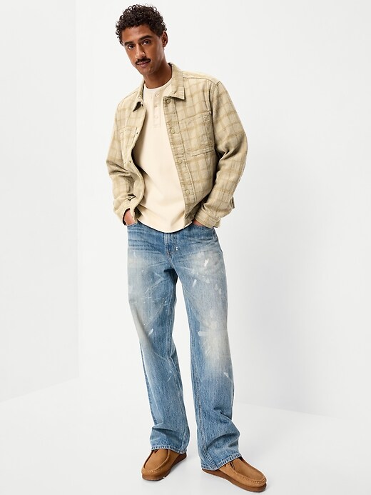 Image number 3 showing, Garment-Dyed Henley Sweater T-Shirt