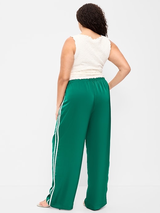 Image number 9 showing, High-Waisted Satin Track Pants