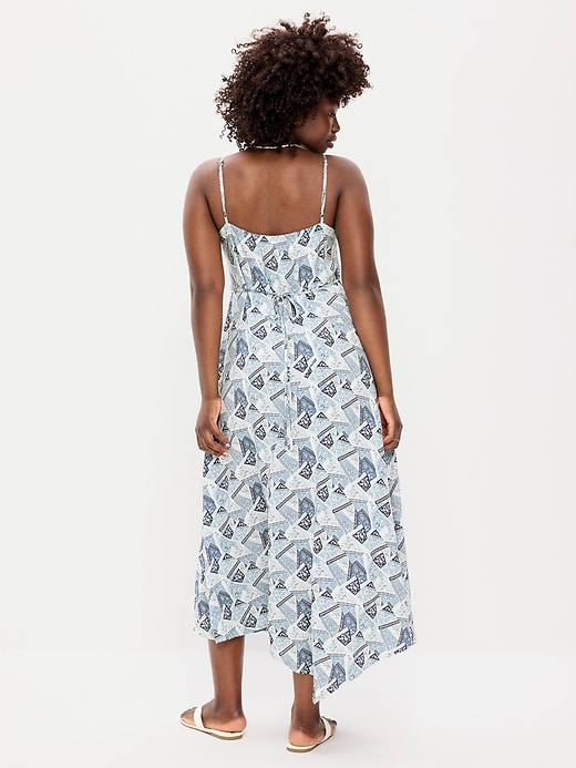 Image number 8 showing, Fit & Flare Tie-Back Asymmetrical Midi Dress