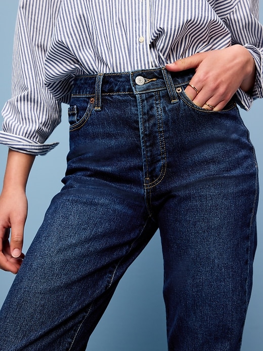 Image number 5 showing, High-Waisted Button-Fly OG Straight Ankle Jeans