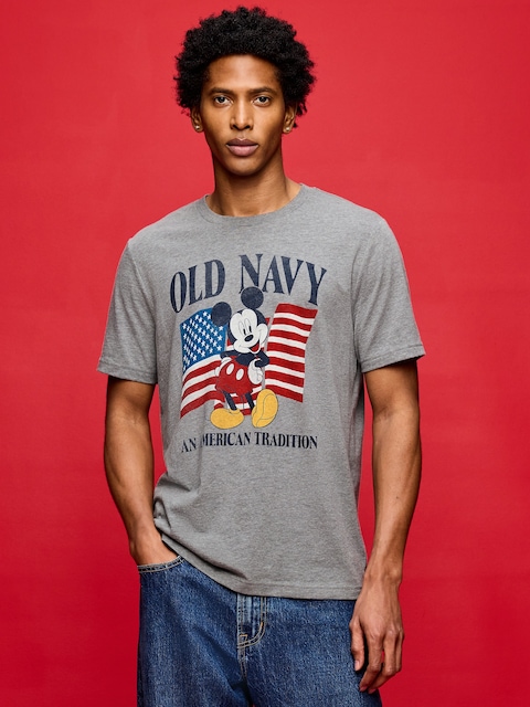 Old Navy x Disney Mickey Mouse Logo-Graphic T-Shirt for Adults