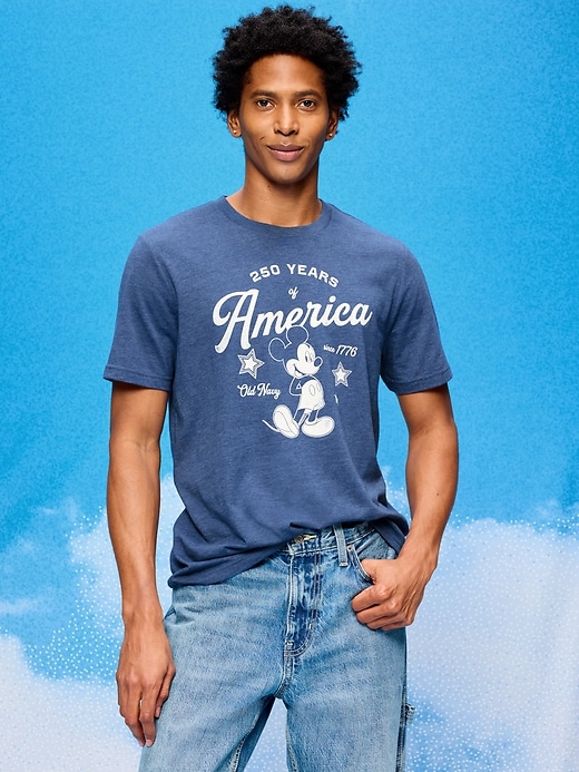 Image number 1 showing, Old Navy x Disney Mickey Mouse Logo-Graphic T-Shirt for Adults