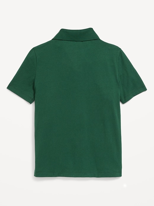 Image number 3 showing, School Uniform Jersey Polo Shirt for Boys