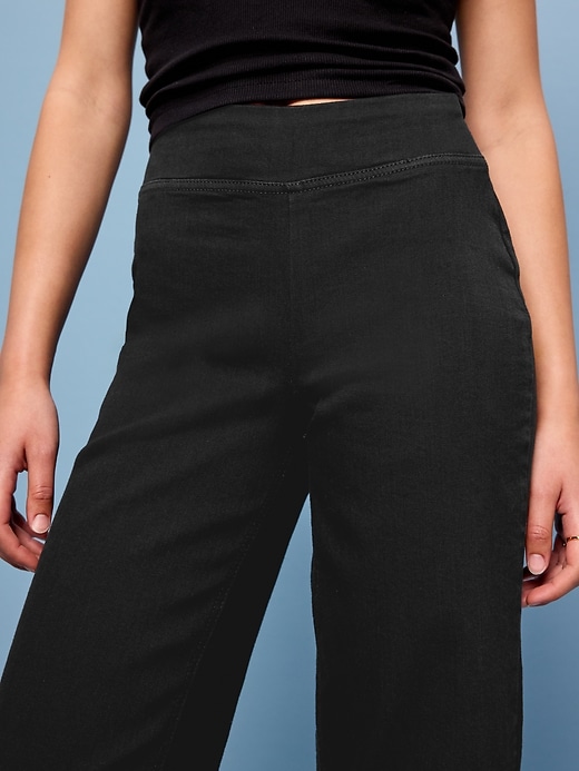 Image number 5 showing, High-Waisted Weekender Pull-On Crop Wide-Leg Jeans