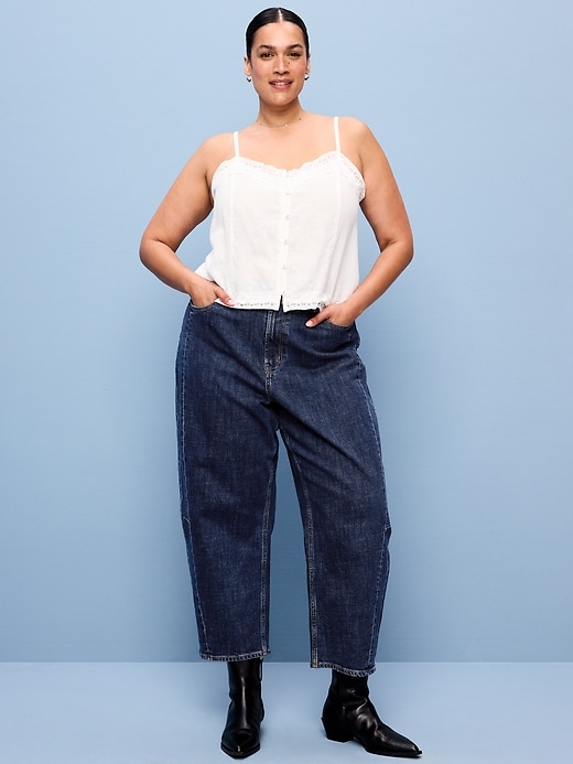 Image number 7 showing, High-Waisted Barrel Ankle Jeans