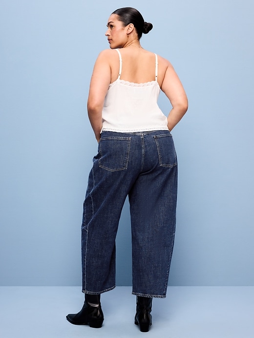 Image number 8 showing, High-Waisted Barrel Ankle Jeans
