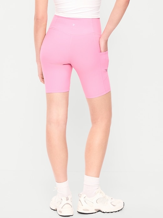 Image number 2 showing, High-Waisted PowerSoft Biker Shorts -- 8-inch inseam