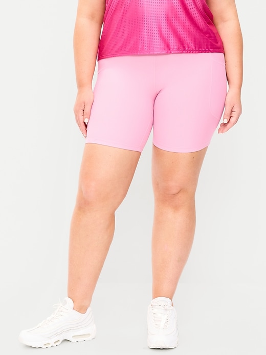 Image number 6 showing, High-Waisted PowerSoft Biker Shorts -- 8-inch inseam