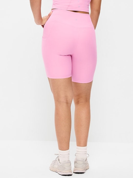 Image number 5 showing, High-Waisted PowerSoft Biker Shorts -- 8-inch inseam