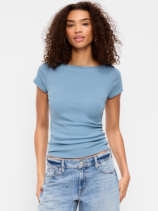 Image number 1 showing, Snug Boatneck T-Shirt