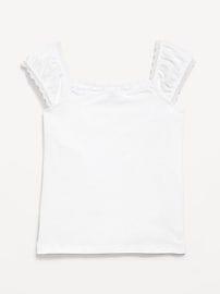 Image number 2 showing, Short-Sleeve Ribbed Top for Girls