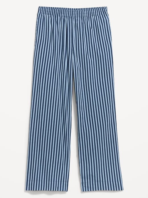 Image number 4 showing, High-Waisted Poplin Pajama Pant