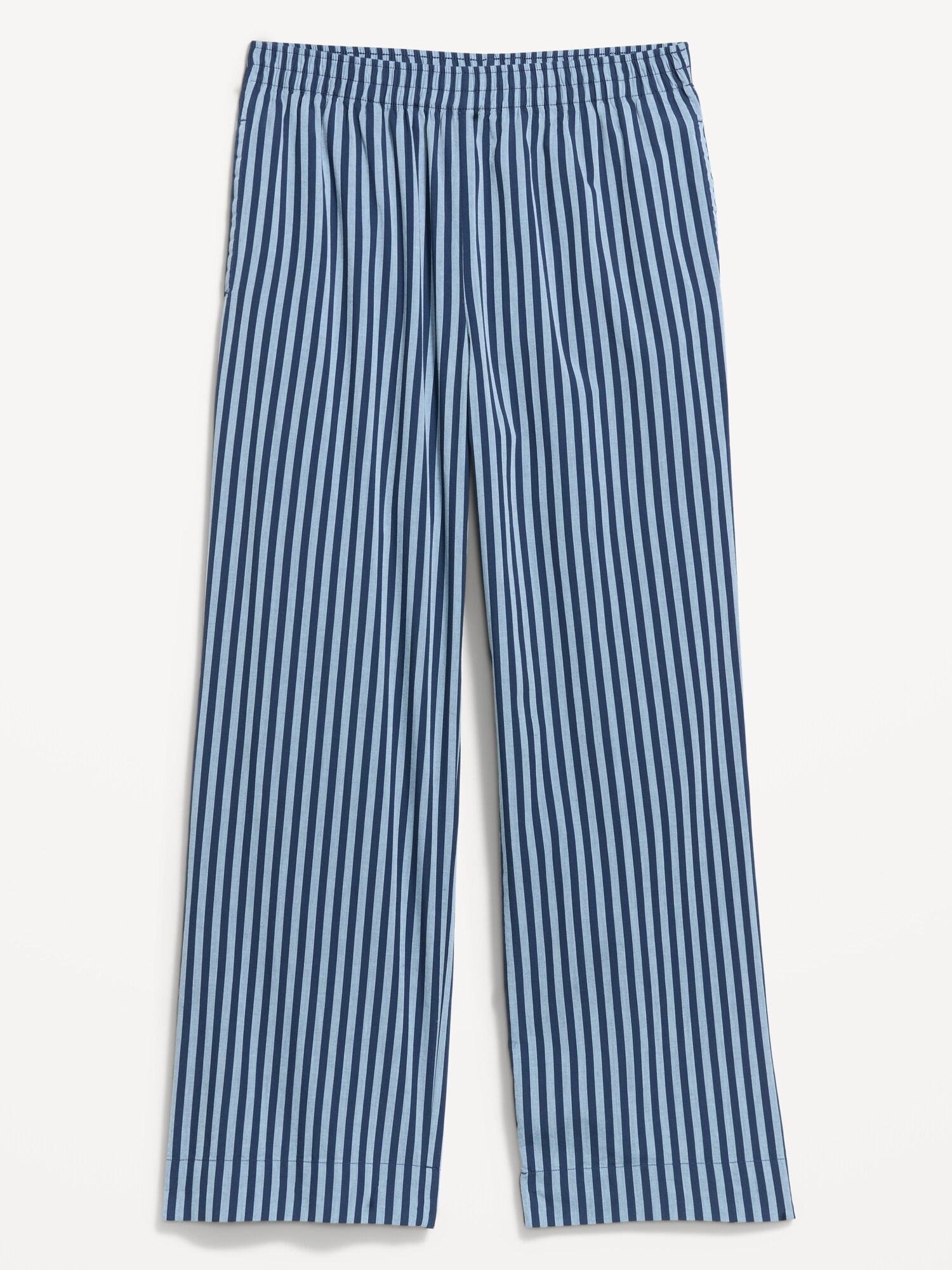 Пижамные брюки Poplin, высокая посадка — Old Navy, цвет: Тёмный синий полосатый — фото 4